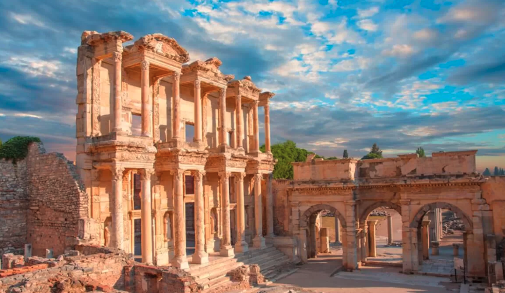 The ancient Library of Celsus at Ephesus